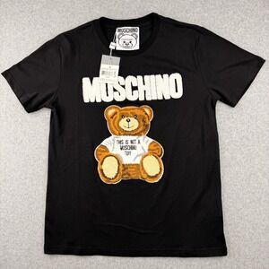 Moschino Couture Teddy Bear Logo T-Shirt Black Small This Is Not A Moschino Toy